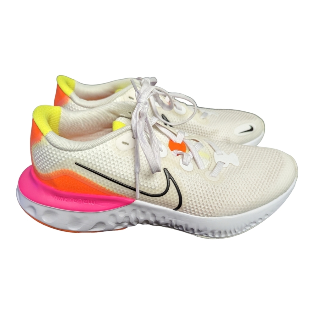 EUC Nike Renew White/Neon